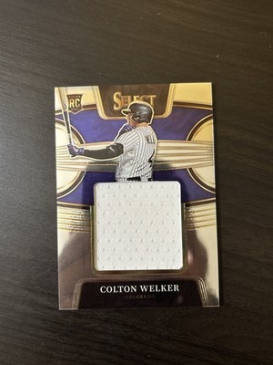 Colton Welker 2022 Select Rookie Jumbo Swatch Relic #RJS-CR RC Jersey Rockies