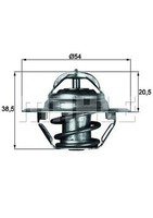 Mahle TX 3 83D Thermostat, KüHlmittel FüR Alfa Romeo, Buick,Cadillac,Chevrolet