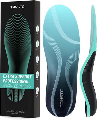 TANSTC High Arch Support Insoles for Shoes Reduce Foot Pain, Improve Balance