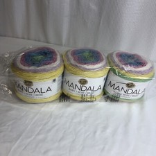 Lion Brand Mandala Baby Yarn Lot of 3 Neverland 213 100 Acrylic Multi color