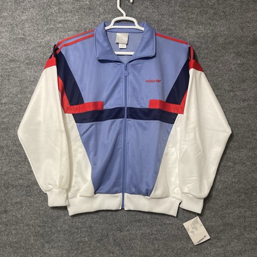 Vintage 90s Adidas Spellout Track Top Jacket Hip Hop Zip Sweatshirt Size Mens M