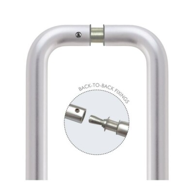 Zoo Hardware Rücken an Rücken Ziehgriffe. 19 mm Durchmesser.. 425 mm c/w Rücken an Rücken Befestigung