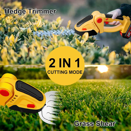 Cordless Grass Shear Shrubbery Trimmer 2-IN-1 Hedge Shears/Grass Cutters 390W US - Picture 18 of 18