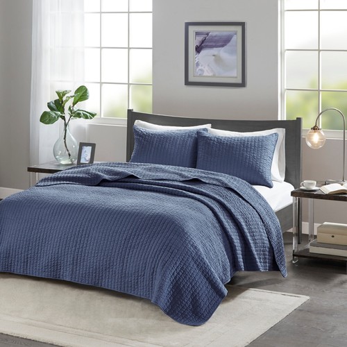 Madison Park Keaton 3 Piece Quilt Set All Season Bedspread Bedding Shams Pillows - Picture 9 of 60