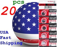 20 pcs CR1216 1216 LR1216 Maxell Card 3V Lithium Coin Battery with free trk 
