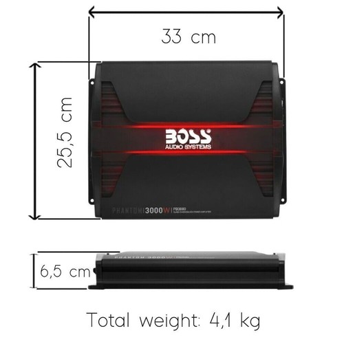 Boss Audio Systems PD3000 1-Kanal Verstärker 3000 Watt max für Subwoofer - Bild 4 von 7