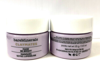 bareMinerals Claymates Mask Masque Be bright - 2x ( 15 g / 0.5 oz ) New