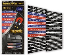 Magnetic Tool Chest Drawer Labels for Craftsman & Mechanics Organize your Tools