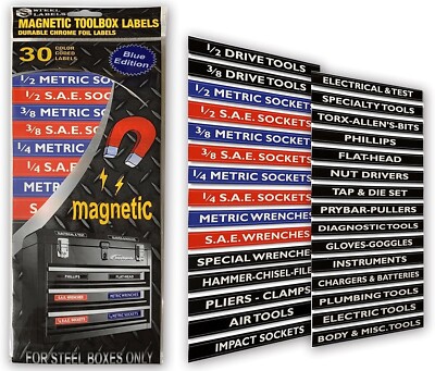  Magnetic Tool Chest Drawer Labels for Craftsman & Mechanics Organize your Tools