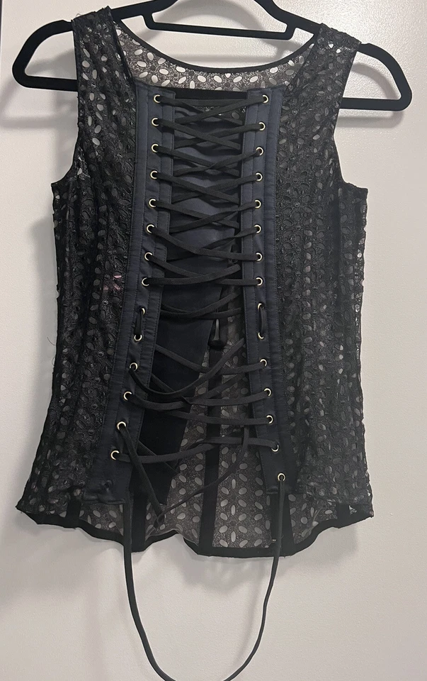 AGENT PROVOCATEUR Corset Size AP 4 Lace Deep V Push Up Worn Once - Image 3 of 4