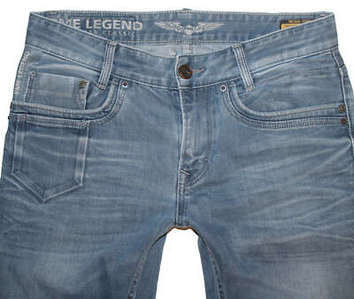 PME Legend Herren Jeans Hose SKYMASTER Tapered Stretch denim W30 L34 blau