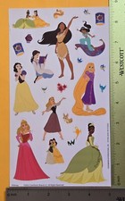 Disney, Princess Sticker Single Sheet Large Size 5x8.75"
