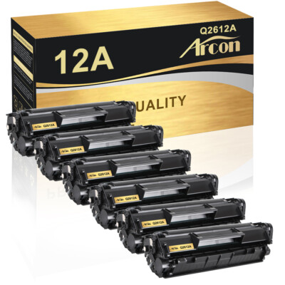 6PK Q2612A Toner Compatible For HP 12A LaserJet 1012 1010 1018 1020 3030 3020