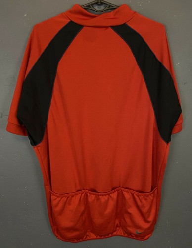 MEN'S NIKE MADE IN USA CYCLING BICYCLE SHIRT JERSEY MAILLOT MAGLIA RED SIZE M 3 - Picture 5 of 9
