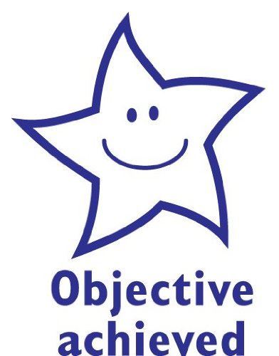 X12030 Objective Achieved - Self inking teacher reward xstamper stamp