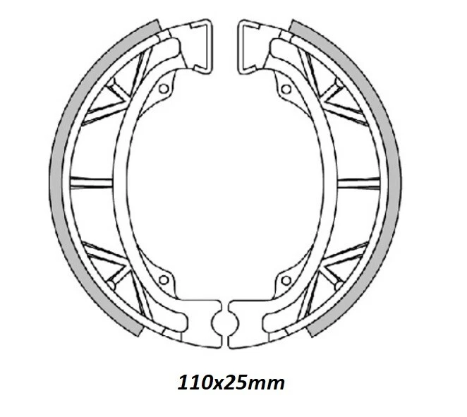 Ganasce Freno Posteriore HONDA SFX 50 (AF37) dal 1995 POLINI 176.1200R - Imagen 2 de 2