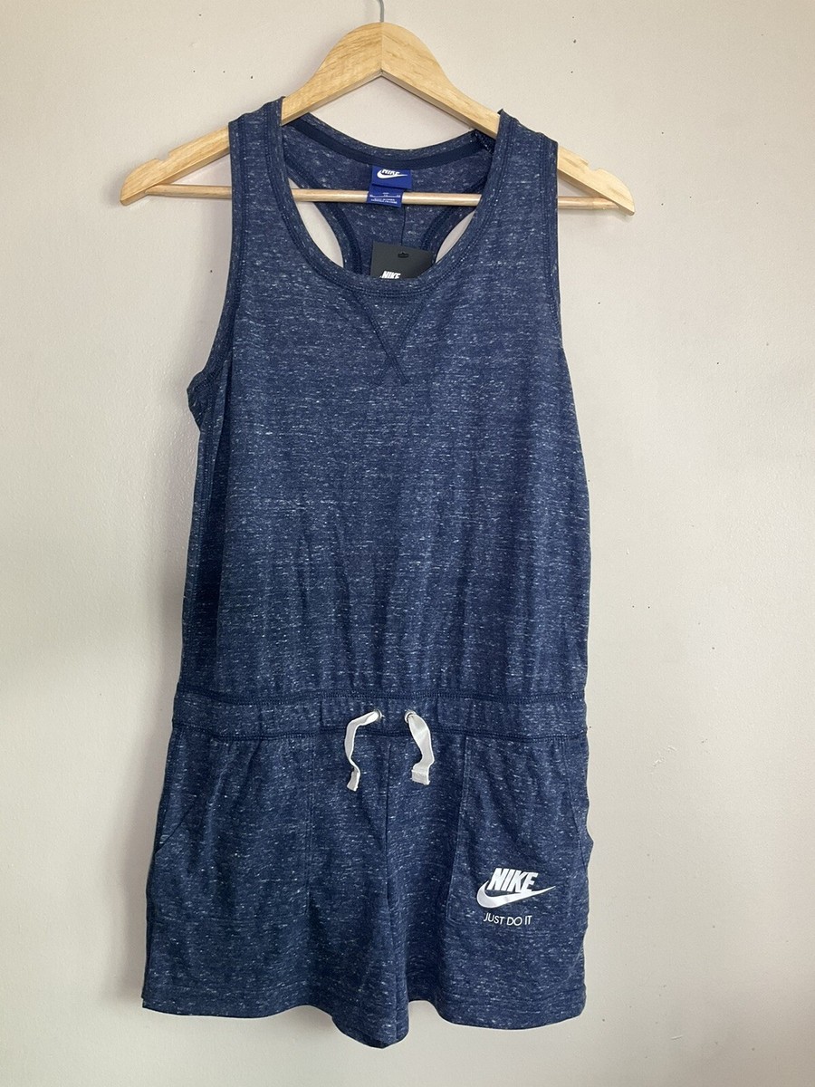 Nike Girls Romper Youth Size XL Blue With Logo And Elastic Waist