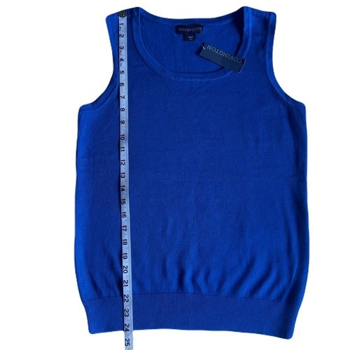 Covington Women's Sleeveless Sweater Vest Blue top Size Petite Large - Picture 5 of 8