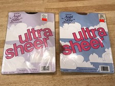 Vintage EROS Angel Skin Ultra Sheer Pantyhose Beige  Off-Black Fits 100-160 lbs