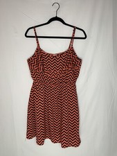 Espresso mini-dress adjustable spaghetti straps top front ruffles XL
