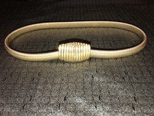 Vtg. GOLDTONE Metal WATCHBAND EXPANDABLE BELT Women's Size SMALL