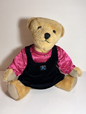 American Girl Miss AG Teddy Bear Pleasant Company Plush Jointed Dress Shirt  17”