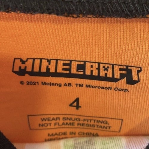 Halloween Minecraft PJs Size 4 NEW - Picture 3 of 4