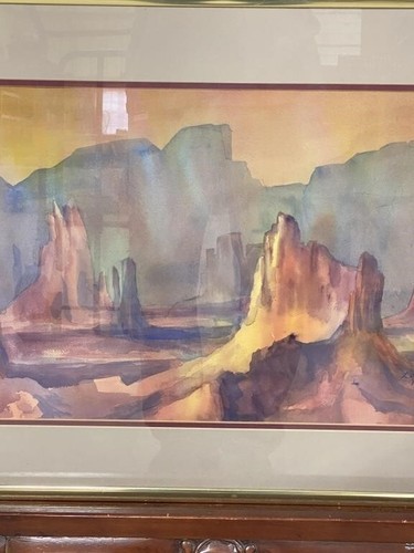 Lois Marshall Listed Artist Original Watercolor Southwest - Picture 2 of 7