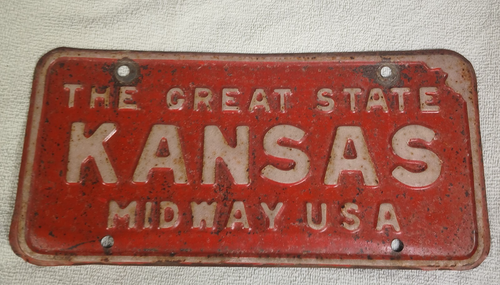 KANSAS The Great State Midway USA Booster License Plate - Picture 4 of 4