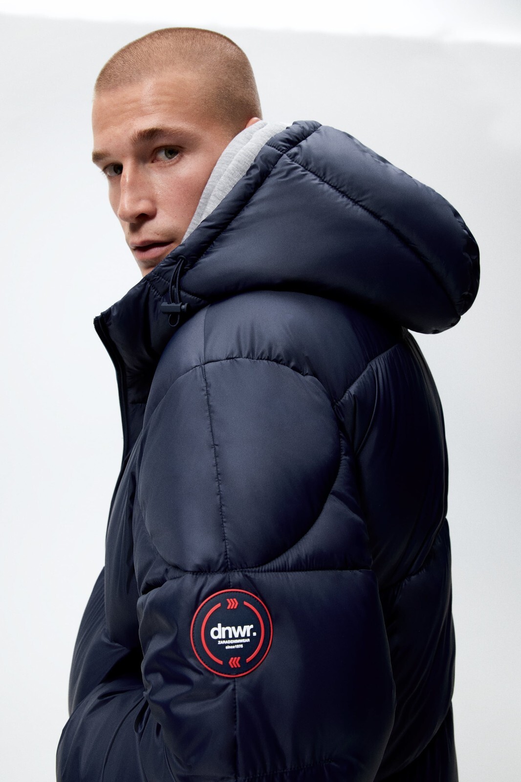 New Zara Water Repellent Puffer Jacket S Navy 5071/300 coat winter jeans shirt image 6