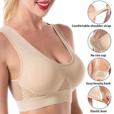 Womens Sport Bras Seamless Wire Free Weight Support Tank Sports Yoga Sleep Bra  