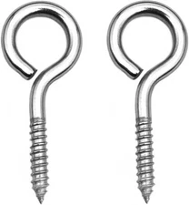 40 Pcs Stainless Steel Screw Eyes Screw Hooks, 2 Inch Heavy Duty Eye Bolts, O...