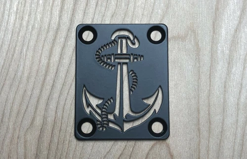 ANCHOR Neck Plate for your Guitar or Bass - Industrial Black