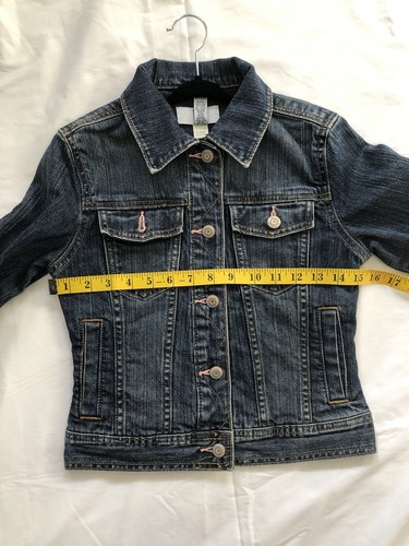 Jean Jacket With Pink Stitching For Buttonholes GAP L Girls/boys - Picture 9 of 24