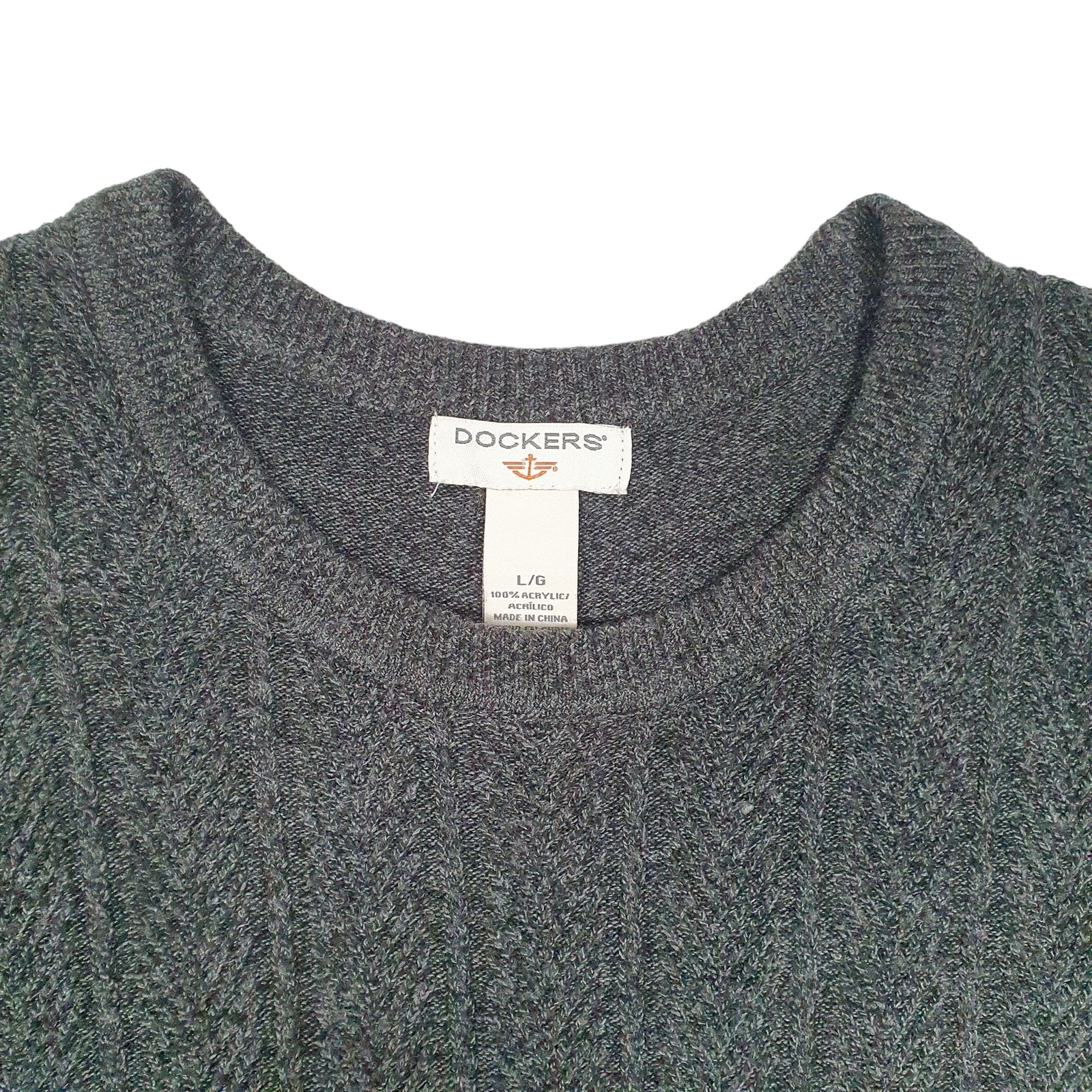 DOCKERS Crewneck Knit Jumper Sweatshirt Mens L image 2