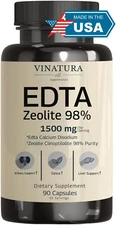 EDTA Capsules - 1500Mg per Serv, USA Made & Tested, Liver Support - Edta Calcium