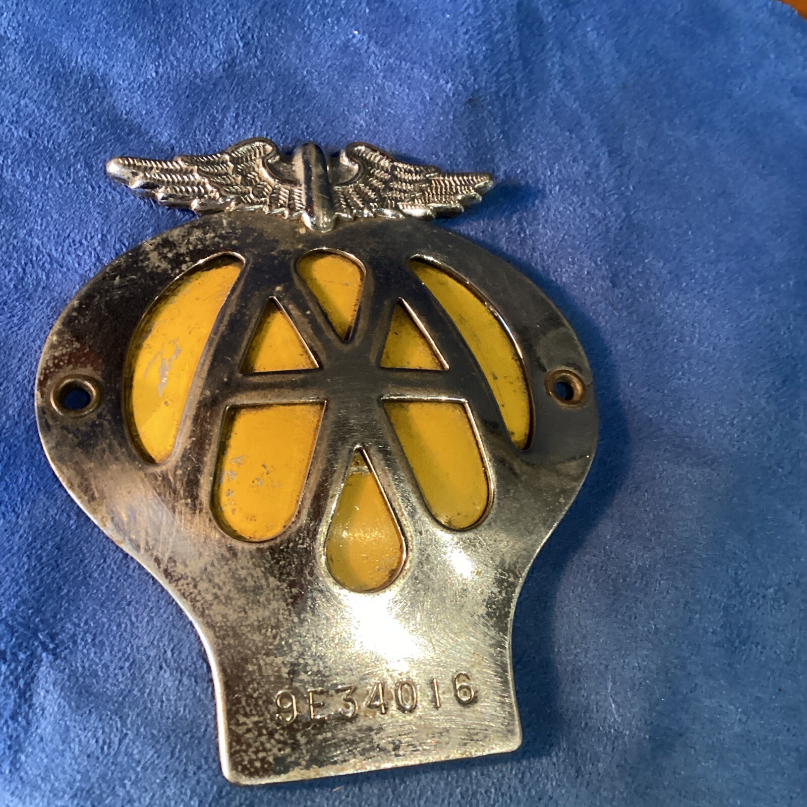 2 X AA AUTOMOBILE ASSOCIATION VINTAGE CAR BADGES eBay