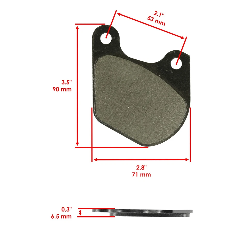 Brake Pads for Harley Davidson Xls 1000 Roadster 1979 1980 1981 Rear Pads - Image 2 of 4