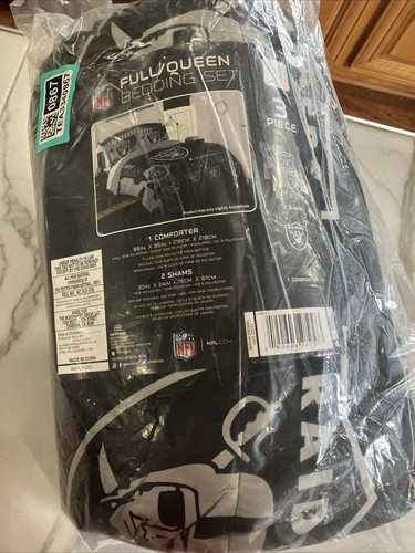 NFL Las Vegas Raiders Comforter/Sham Set Brand New Full/Queen