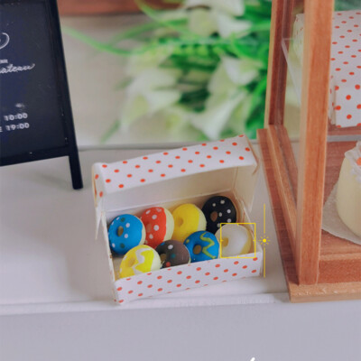 1Set 1:12 Scale Dollhouse Miniatures Mini Food Bread Cake Box Bakery Store Decor