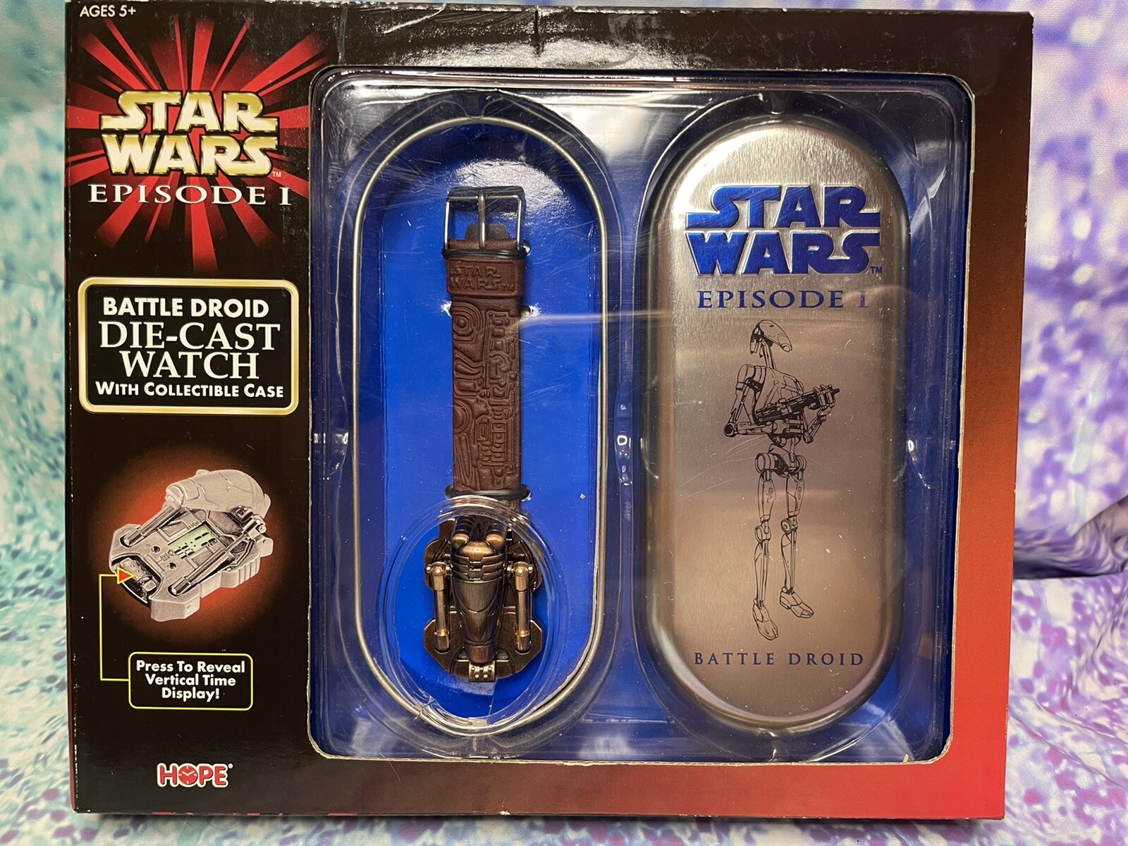 Star+Wars+Episode+1+Battle+Droid+Die+Cast+Watch+With+Case+1999+Hope for