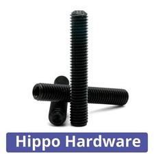 M5 M6 M8 M10 Black Grub Screws Cup Point Hex Allen Socket Set 14.9 High Tensile