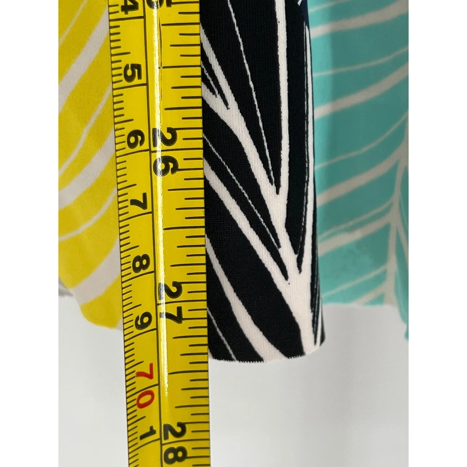 Traje de baño South Point Tankini Top estampado de hojas en capas azul amarillo lindo talla S Foto 3 de 4