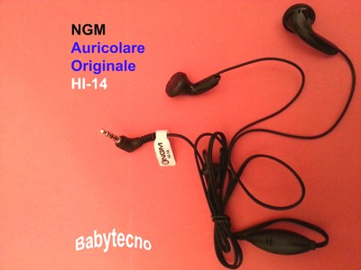 NGM AURICOLARE ORIGINALE STEREO HI-14 Facile START TOP TASTO RISPOSTA BLACK  NERO | eBay