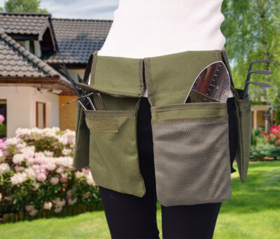 Waterproof Canvas Heavy Duty Garden Storage Waist Bag Tool Belt