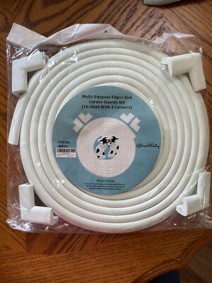 Multi Purpose Edges And Corner Guards Set (16.4 Feet With 4 Corners) Color White