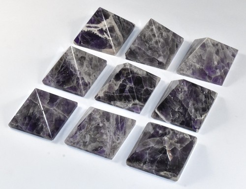 47mm Purple Amethyst Quartz Pyramid Polished Natural Crystal Mineral - India 1PC - Picture 9 of 9