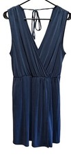 BCBGeneration Womens Navy Dress Faux Wrap Size Small NWT
