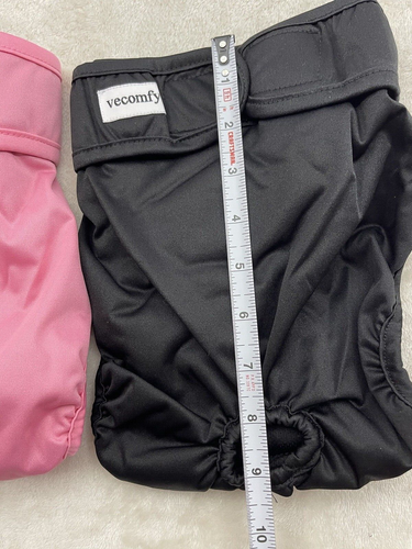 Unbranded Dog Reusable Diapers Pair Size Large Pink Black Solid New without tags - Picture 8 of 10