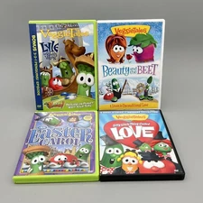 Lot of 4 DVD VeggieTales Lyle, Beauty & Beet, Easter Carol, Silly Little Thing